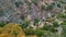 Drone view over Rock tombs of Pinara ancient city in Lycia, Antalya, Turkey