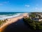 Drone view of Praia do Imbassai, Bahia, Brazil