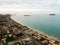 Drone view of Praia Rasa, Buzios, Brazil