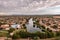 Drone view of Rancho Sahuarita and Sahuarita Lake in Arizona
