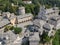 Drone view at the sacred mount of Varallo in Italy