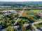 Drone view of school construction site