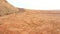 Drone view of Sedimentary Rocks in Dry Desert with Sand Ripples, Geological Landscape of High Dune Desert in United Arab Emirates