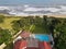 Drone view at Shelly beach in South Africa