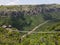 Drone view at the suspension bridge on Oribi gorge, South