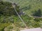 Drone view at the suspension bridge on Oribi gorge, South
