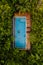 drone view of a swimming pool in the jungle , couple men and women in a pool in the rainforest