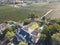 Drone view at vineyards near Paarl in South Africa