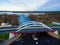 Drone view of Vuoksi River Bridge