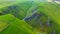 Drone view, Winnats Pass, Peak District National Park, Derbyshire, England