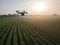 Drones equipped with multispectral sensors fly over crops providing farmers with uptodate reflections of the overall