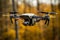 Drones flight quadcopter ascends, a silent symphony in the sky