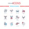 Drones - modern line design style icons set