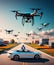 Drones Over Autonomous Vehicle