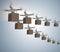 Drones in package delivery concept