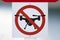 Drones prohibited / no fly zone sign