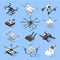 Drones and quadrocopters