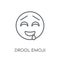 Drool emoji linear icon. Modern outline Drool emoji logo concept