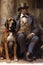 droopy bloodhound mafia don painting generative AI