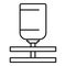 Drop barrel irrigation icon, outline style
