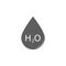 Drop and chemical formula of water icon. Element of education icon. Premium quality graphic design icon. Signs, outline symbols co