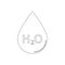 drop and chemical formula of water icon. Element of Education for mobile concept and web apps icon. Outline, thin line icon for