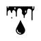 drop chocolate glyph icon vector illustration
