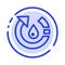 Drop, Ecology, Environment, Nature, Recycle Blue Dotted Line Line Icon