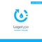 Drop, Ecology, Environment, Nature, Recycle Blue Solid Logo Template. Place for Tagline