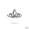 Drop falling in water vector icon.