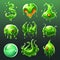 drop green slime ai generated