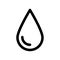 Drop icon. Rain, water or oil symbol. Outline modern design element. Simple black flat vector sign with rounded corners