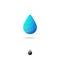 Drop icon, UI. Water drop emblem. Web icon. Clear water and clean environment symbol.