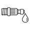 Drop irrigation pipe icon, outline style