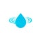 Drop logo, clean water sign, blue droplet vector icon, aqua design symbol on white background. Fresh drink logotype