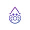 Drop with nano particles, vector icon, logo