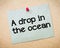 A drop in the ocean