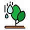 Drop plant icon color outline vector