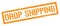 DROP SHIPPING orange grungy rectangle stamp