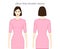 Drop-shoulder sleeves clothes character beautiful lady in pink top, shirt, dress technical fashion illustration elbow