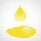 Drop and spill of sunflower oil