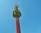 Drop Tower Amusement Ride in Action