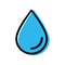 DROP OF WATER, BLACK OUTLINED DRAWING ICON
