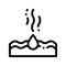 Drop Water Dripping In Sea Vector Thin Line Icon