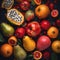 drop water fruit green vitamin food healthy strawberry juicy fresh background. Generative AI.