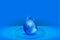 Drop of water splash blue vector web image template