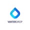 Drop of water vector logo. Clean water, Spa. Abstract icon