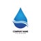 Drop of watter with wave. logo concept