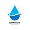 Drop of watter with wave. logo concept