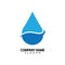 Drop of watter with wave. logo concept
